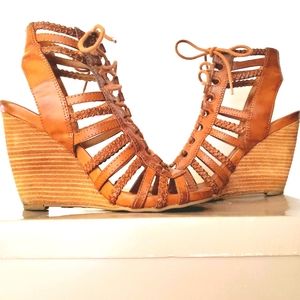 Bakers Wedge Lace-up Sandals
